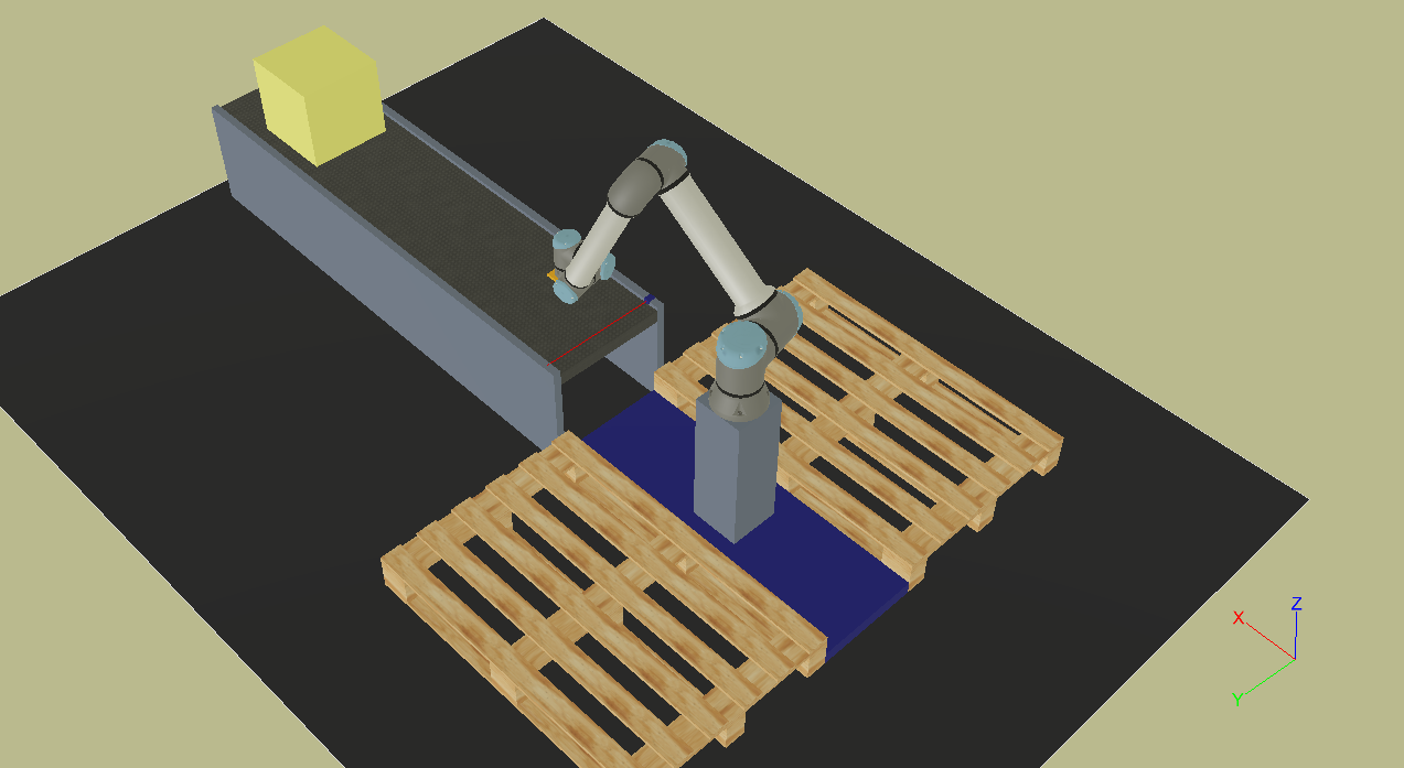 Entorno de palletization-single-ur10e en Webots