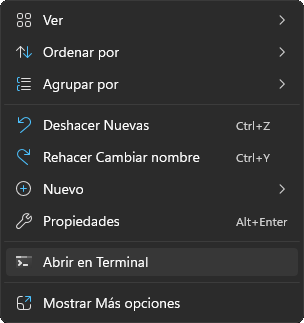 Abrir en Terminal